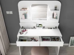 Schminktisch Mit Stauraum & LEDs - Weiß - AMALIA -VIDAXL || HOMCOM Verkäufe 891635bfd75a0aa3790bf70bc4a5686b