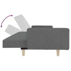 VidaXL Schlafsofa 2-Sitzer Mit 2 Kissen Hellgrau Stoff -VIDAXL || HOMCOM Verkäufe 896969077c6bd032c402cdf52798eac7