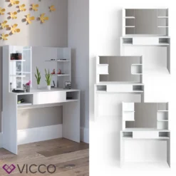 VICCO Schminktisch DAENERYS Weiß Frisiertisch Frisierkommode Spiegel Kommode