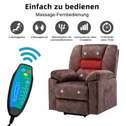Merax TV-Sessel Elektrische Aufstehhilfe Relaxsessel Fernsehsessel Massagesesel Mit Liegefunktion, Wärmefunktion Und Vibrationsmassage, Retro-/ Vintage Stil, Belastbar Bis 150 Kg, Braun -VIDAXL || HOMCOM Verkäufe 8bfed54d64a17d2b7fa8296b1b4903e0
