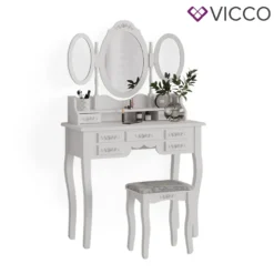 Vicco Schminktisch Diana + Hocker Weiß 85 X 147 X 40 Cm Holzwerkstoff -VIDAXL || HOMCOM Verkäufe 8c1029ab0ecfa2d0a32b940ed2a527cf