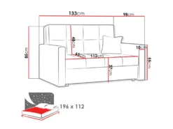 Mirjan24 Schlafsofa Viva Bis II Mit Bettkasten Und Schlaffunktion, 2-Sitzer Couch Vom Hersteller, Wohnzimmer Polstersofa (Spirit 3) -VIDAXL || HOMCOM Verkäufe 8c4540ece5177f7c95c9f1bd09cb715e