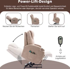 Merax Elektrisch Aufstehhilfe Relaxsessel Massagesessel Mit Wärmefunktion Und Vibrationsmassage, Fernsehsessel Mit Relaxfuntion, Fernbedienung Und USB, Hellgrau -VIDAXL || HOMCOM Verkäufe 8e724d181550c936983d4f02d2f77f22