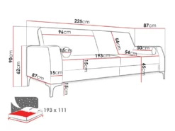 Mirjan24 Schlafsofa Noelia, Stilvoll Polstersofa Mit Schlaffunktion Und Bettkasten, Elegant Kissen, Couch (Farbe: Manila 16) -VIDAXL || HOMCOM Verkäufe 8ecd623234c6ae52d23c11b863b6b813