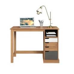 Inter-Furn Schreibtisch Mestre Kiefer Massiv Honigfarben/Weiß/Grau 108 X 75 X 55 Cm -VIDAXL || HOMCOM Verkäufe 8edda36cb47a76aad64ff969ee1e1f4a