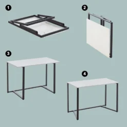 Inter-Furn Klappbarer Schreibtisch Herold Esche Weiß Melamin/Metall Schwarz 110 X 75 X 60 Cm -VIDAXL || HOMCOM Verkäufe 8f250fbeeb308356ba7a8759a3947504