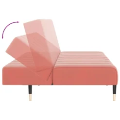 VidaXL Schlafsofa 2-Sitzer Rosa Samt -VIDAXL || HOMCOM Verkäufe 901047b645c528e42f5eef4db8eb5334