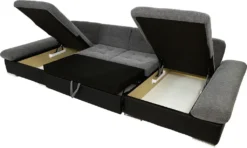 Mirjan24 Ecksofa Alia Mit Regulierbare Armlehnen, U-Form Schlafsofa Vom Hersteller Mit Zwei Bettkasten, Wohnlandschaft (Magic Velvet 2216 + Magic Velvet 2216 + Senegal 818) -VIDAXL || HOMCOM Verkäufe 9045bfea50a0cec5436a1169bc80ff6e 1