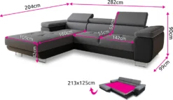 Ecksofa Divo Mit Einstellbare Kopfstützen Und Schlaffunktion, Couchgarnitur, Sofagarnitur, Couch, Schlafsofa (Weiß + Grau (Soft 017 + Sawana 21), Ecksofa Rechts) -VIDAXL || HOMCOM Verkäufe 90653c2bc882353260449e50fc3d12e2