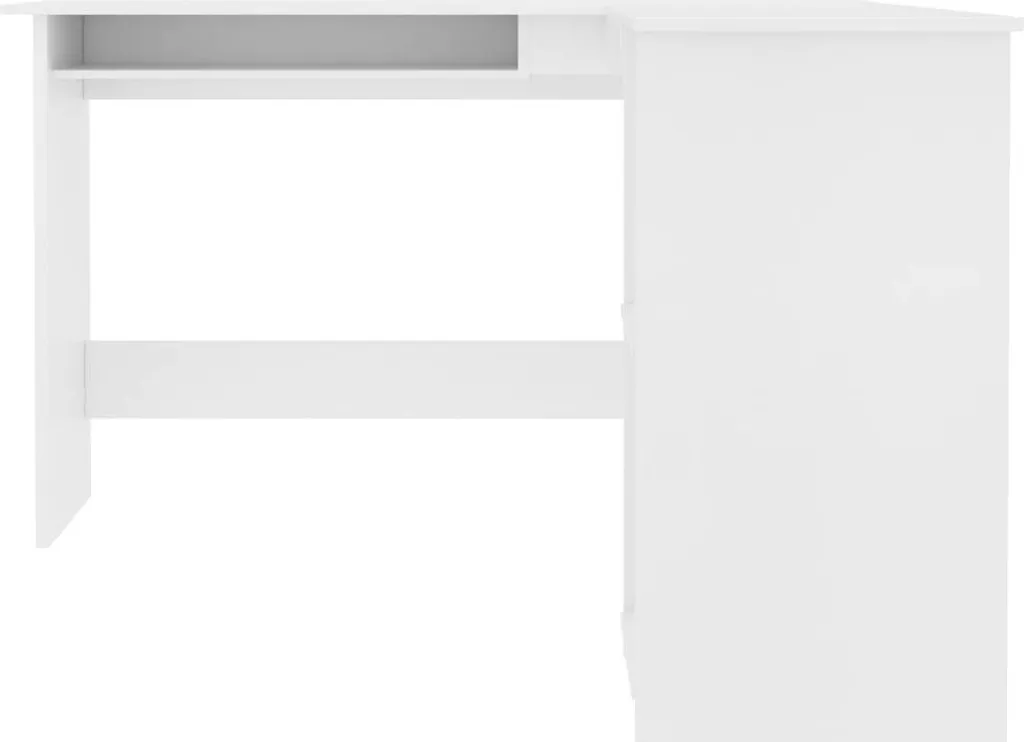 VidaXL Eckschreibtisch In L-Form Weiß 120x140x75 Cm Holzwerkstoff 4 VidaXL Eckschreibtisch In L-Form Weiß 120x140x75 Cm Holzwerkstoff – Bild 4