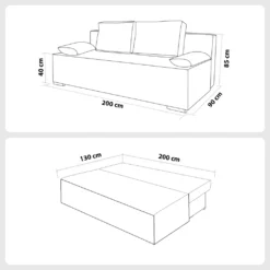 MEBLITO Schlafsofa Sofa Mit Schlaffunktion Salsa Bettkasten Funktionssofa Design Couch NEU -VIDAXL || HOMCOM Verkäufe 916216c8ec1bc5f2e2f585935b6ccbd3