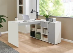 Schreibtisch In Weiß Und Grau Eckschreibtisch Mit Stauraum, Abschließbar 138 X 138 Cm 7 Schreibtisch In Weiß Und Grau Eckschreibtisch Mit Stauraum, Abschließbar 138 X 138 Cm -VIDAXL || HOMCOM Verkäufe 923fad25cc7d721a6fd13970fc6e7b58