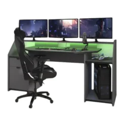 Gamer Tisch Grau / Schwarz B 180 Cm Schreibtisch LED Beleuchtung / Farbwechsel Inklusive Fernbedienung Jugend Kinderzimmer Büro PC Computer -VIDAXL || HOMCOM Verkäufe 9354bf6ce7bcf58bc8d9cede5a8046a0