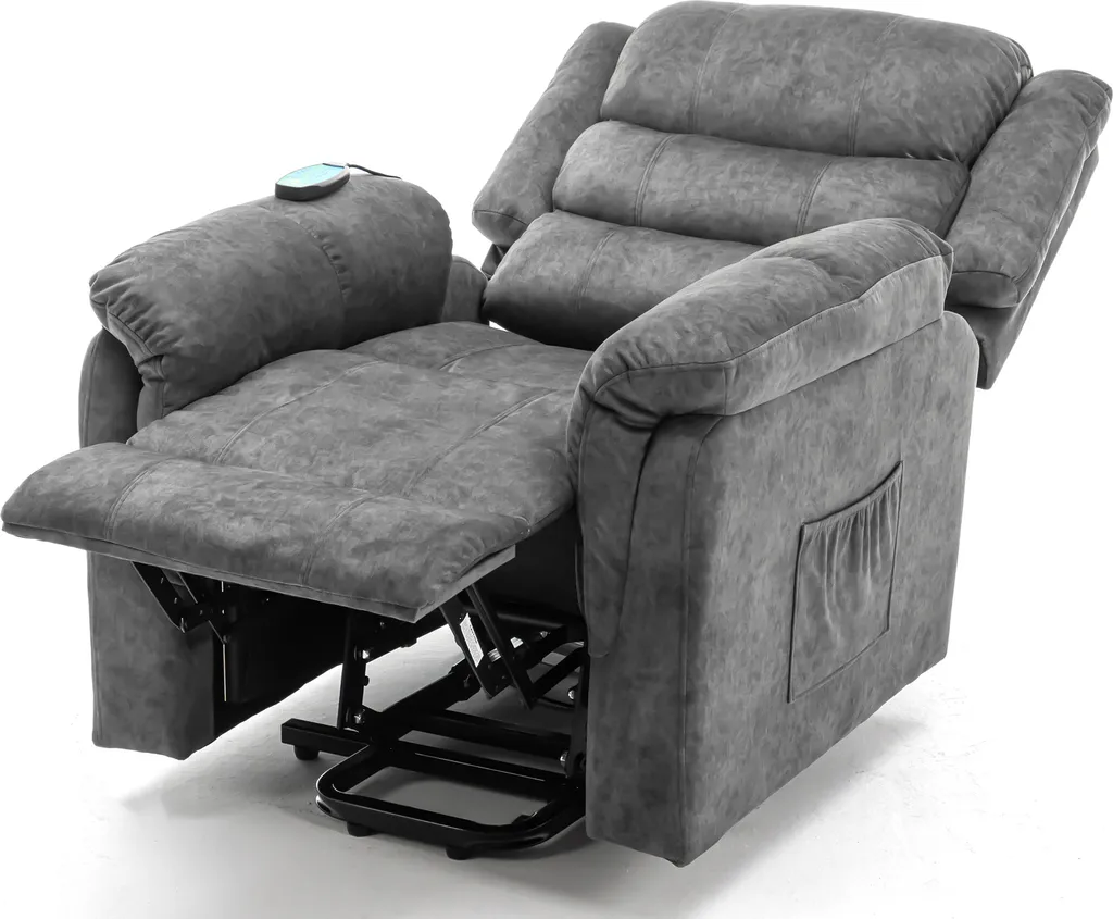 Merax Elektrisch Aufstehhilfe Relaxsessel Massagesessel Mit Heizfunktion Und Vibration, Fernsehsessel Mit Liegefunktion, Grau 11 Merax Elektrisch Aufstehhilfe Relaxsessel Massagesessel Mit Heizfunktion Und Vibration, Fernsehsessel Mit Liegefunktion, Grau – Bild 11