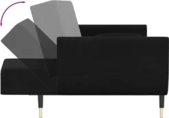 VidaXL Schlafsofa 2-Sitzer Mit 2 Kissen Schwarz Samt -VIDAXL || HOMCOM Verkäufe 949c2e91541e1f63d8ef67a41a87dc4d