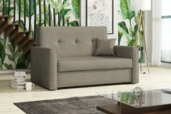 Mirjan24 Schlafsofa Viva Bis II Mit Bettkasten Und Schlaffunktion, 2-Sitzer Couch Vom Hersteller, Wohnzimmer Polstersofa (Spirit 3)