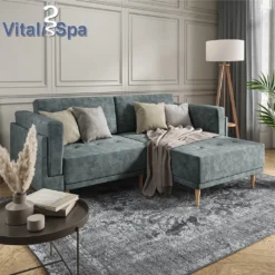 VitaliSpa Ecksofa Mit Schlaffunktion Cali Grau 236 X 96,5 X 172 Polyester -VIDAXL || HOMCOM Verkäufe 95a57f2beb1ba37af31a615a2566e4a7