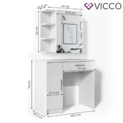 Vicco Schminktisch Fynnia Frisiertisch Kommode Frisierkommode Spiegel Weiß Inklusive Hocker Und LED-Lichterkette 12 Vicco Schminktisch Fynnia Frisiertisch Kommode Frisierkommode Spiegel Weiß Inklusive Hocker Und LED-Lichterkette -VIDAXL || HOMCOM Verkäufe 96debdce8e1965504026861a61420727