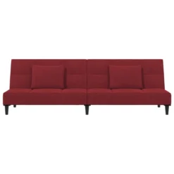 VidaXL Schlafsofa 2-Sitzer Mit 2 Kissen Weinrot Stoff -VIDAXL || HOMCOM Verkäufe 97295ccf66a0b29646aa7c32a59c9b89