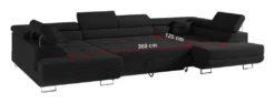 MKS MEBLE Ecksofa - U-Form Couch Mit Schlaffunktion - Bettsofa - Wohnzimmer U Couch - Polstersofa Mit Bettkasten - Gustaw U Schwarz Kronos -VIDAXL || HOMCOM Verkäufe 986e4bba2b5aa44d004a8729a0d075b7