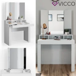 Vicco Schminktisch Nora Weiß Spiegel Frisiertisch Frisierkommode Mit Schublade
