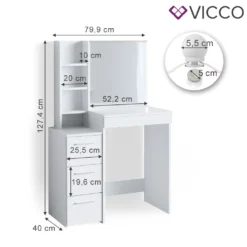 Vicco Schminktisch Frisiertisch Schminkkommode Meryl + LED-Beleuchtung Kommode -VIDAXL || HOMCOM Verkäufe 98e583fa596da53d92bba2952bffe083