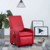Rétro Elektrisch Massagesessel, Fernsehsessel,Ruhesessel - Loungesessel Massagesessel Rot Kunstleder(975051