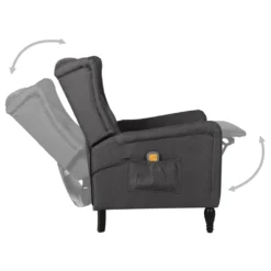 VidaXL Massagesessel Verstellbar Dunkelgrau Stoff -VIDAXL || HOMCOM Verkäufe 99ba3a3854f44e1ad9887fb38246a855