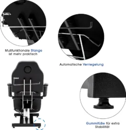 Barberpub Hydraulische Kosmetikliege Therapieliege Massageliege Tattooliege 0006BK -VIDAXL || HOMCOM Verkäufe 9a16320b8d8e02fab182259b57bb447b