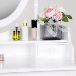 Italform Schminktisch Mit Hocker Und Drehbaren Spiegel Weiß 4 Schubladen 75 X 147 X 40cm -VIDAXL || HOMCOM Verkäufe 9c9662ca8b7a02f341dc93d5aa8bd6f7