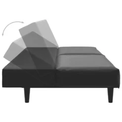 VidaXL Schlafsofa 2-Sitzer Schwarz Kunstleder 16 VidaXL Schlafsofa 2-Sitzer Schwarz Kunstleder -VIDAXL || HOMCOM Verkäufe 9d1eb045611f0ce48fa7555c8a8cec15