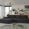 Mirjan24 Ecksofa Bono, Schlaffunktion, Bettkasten, Polsterecke, Eckcouch, Polstersofa, Seite Universal (Farbe: Inari 95)