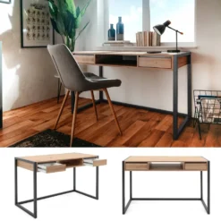 Homestyle4u 2111, Schreibtisch Computertisch Bürotisch Arbeitstisch Tisch Büro Arbeitszimmer Holz Schwarz Anthrazit -VIDAXL || HOMCOM Verkäufe a18f2702c650d26cba8d68439c3e9adf