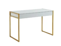 Schreibtisch Mit 2 Schubladen - MDF & Metall - Goldfarben & Weiß - MASON 8 Schreibtisch Mit 2 Schubladen - MDF & Metall - Goldfarben & Weiß - MASON -VIDAXL || HOMCOM Verkäufe a1c324eba26eb43170c26935b709da6d