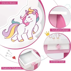 COSTWAY Kinder Schminktisch Mit Hocker, Prinzessin Frisiertisch Mit Schublade Und Abnehmbarer Spiegel, Frisierkommode Rosa, Schminkkommode Für Mädchen Von 3-7 Jahren (Pink) -VIDAXL || HOMCOM Verkäufe a2b5f6cd46879ce650bd16bf41d14af6