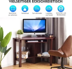 COSTWAY Schreibtisch Computerschreibtisch Computertisch Eckschreibtisch Winkelschreibtisch Bürotisch Corner Table Ecktisch Arbeitstisch Tastaturauszug 120 X 60 X 77cm (Braun) -VIDAXL || HOMCOM Verkäufe a4249ccd3b4032f291b785903ff50554