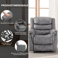 Merax Elektrisch Aufstehhilfe Relaxsessel Massagesessel Mit Heizfunktion Und Vibration, Fernsehsessel Mit Liegefunktion, Grau 14 Merax Elektrisch Aufstehhilfe Relaxsessel Massagesessel Mit Heizfunktion Und Vibration, Fernsehsessel Mit Liegefunktion, Grau -VIDAXL || HOMCOM Verkäufe a4ab15b297a6dca7db22956df0d55443