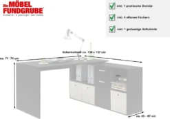FMD Möbel LEX 1, Schreibtisch, Schwarz, 353-001 -VIDAXL || HOMCOM Verkäufe a54ac6c772a808217ba9a0f6906b3a1d