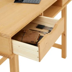 Schreibtisch SALSA Mit 2 Schubladen, Schmaler Laptoptisch Aus Kiefer Massiv, Moderner Computertisch Mit Aufbewahrung -VIDAXL || HOMCOM Verkäufe a6348565541984c6bce96086bc3d89ef