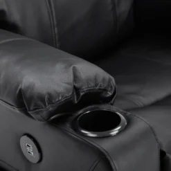 MCombo Leder Massagesessel Fernsehsessel Relaxsessel Dreh Schaukel Heizung USB Manuell Verstellbar Echtleder 7050BK -VIDAXL || HOMCOM Verkäufe a6421fb447329d930d79259df6927633