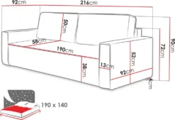 Mirjan24 Schlafsofa Mila Cord Mit Schlaffunktion Und Bettkasten, Stilvoll 3 Sitzer Polstersofa, Sofagarnitur (Farbe: Ontario 35) -VIDAXL || HOMCOM Verkäufe a68464548bd16e41037c639faf0cb19b