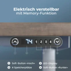 Höhenverstellbarer Schreibtischrahmen - Tischgestell - Bürotisch Rahmen Mit Dual Motor Elektrisch Höhenverstellbar Mit Touchscreen & Memoryfunktion Gestell - Anthrazit -VIDAXL || HOMCOM Verkäufe a686cbdb11bcdb819b2d8e4283644da0