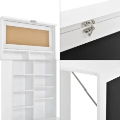 [en.casa] Klappschreibtisch Schreibtisch Zum Ausklappen Wandklapptisch Mit Tafel Und Pinnwand Weiß -VIDAXL || HOMCOM Verkäufe a76609abd8ac520fa40c7c432429d73c