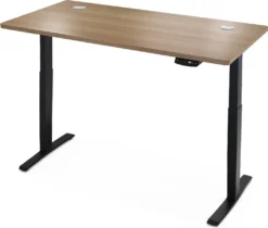 Schreibtisch Mit Elektrischer Höhenverstellung Schwarz-Natur 140 X 70 Cm