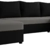 Mirjan24 Ecksofa Dante U, Eckcouch, Couch Mit Bettkasten Und Schlaffunktion, U-Form, Wohnzimmer (Farbe: Alova 04 + Alova 36)