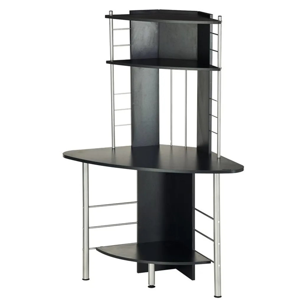 SixBros. Eckschreibtisch In Schwarz, Platzsparender Computerschreibtisch Für Ihr Büro, Winkelschreibtisch, 113 X 65 Cm B-1010/60 3 SixBros. Eckschreibtisch In Schwarz, Platzsparender Computerschreibtisch Für Ihr Büro, Winkelschreibtisch, 113 X 65 Cm B-1010/60 – Bild 3