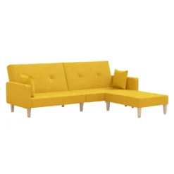 VidaXL Schlafsofa 2-Sitzer Mit Fußhocker Gelb Stoff -VIDAXL || HOMCOM Verkäufe a8e2297d1ebe1c8045a070af25f8761a