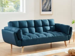 Schlafsofa Klappsofa 3-Sitzer - Stoff - Blau - LOELINE -VIDAXL || HOMCOM Verkäufe a917f701898361b7d3cab4814ba7b6f4