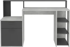 Schreibtisch Bürotisch Arbeitstisch Home Office BOLTON Ca. 137 X 91 X 50 Cm Beton Grau / Anthrazit -VIDAXL || HOMCOM Verkäufe aa907679c0f32879d2e93a1e3cdd1d1e