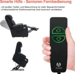 MCombo Elektrische Aufstehhilfe Fernsehsessel Relaxsessel Echtleder 7190BK -VIDAXL || HOMCOM Verkäufe ab59864e4a0bf6539bee795a1275a623
